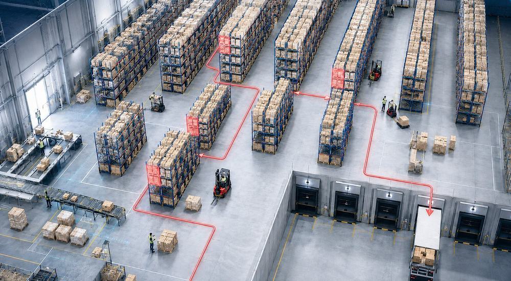 Data-driven warehouse slotting and optimized picking route across storage locations
